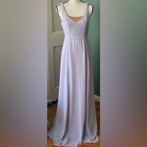 New straps Aline lavender gown formal sexy maxi open back dress for women Sz S